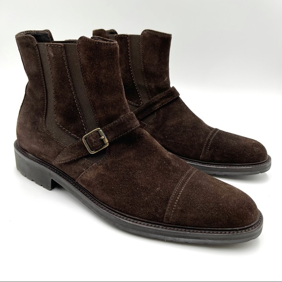 Johnston Murphy Brown Suede Boots 5 